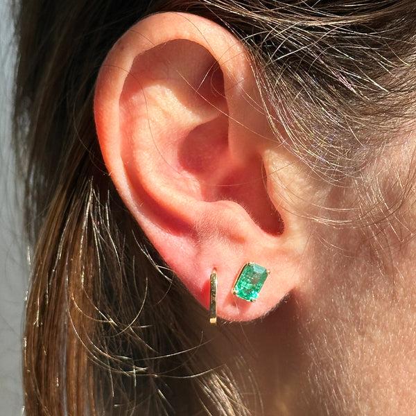Starling 1.75ct Zambian Emerald Prong Set Stud Earrings