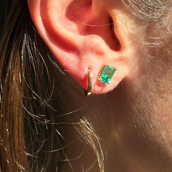 Starling 1.75ct Zambian Emerald Prong Set Stud Earrings