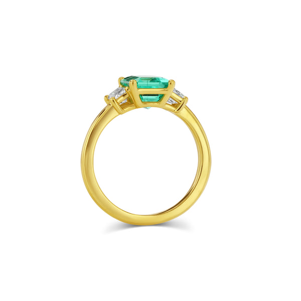 Starling 1.95ct Muzo Emerald And Diamond Three-Stone Ring