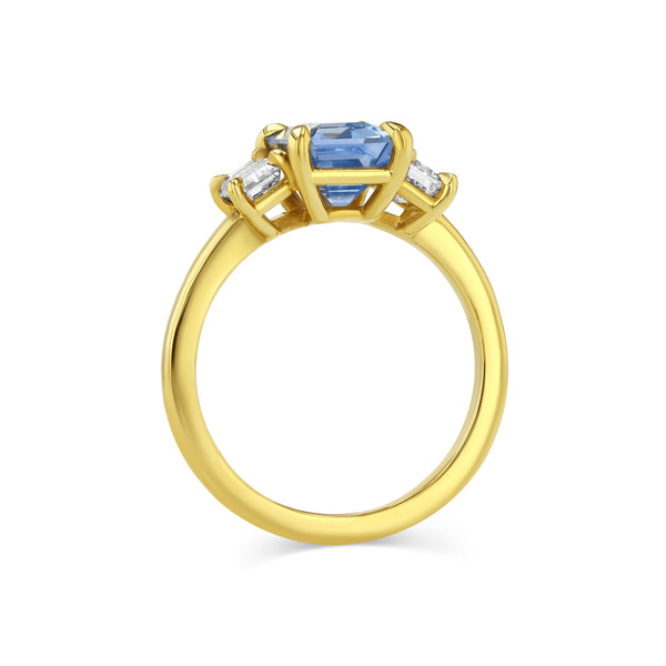 Starling 2.67ct Sapphire And Lab Diamond Three Stone Ring