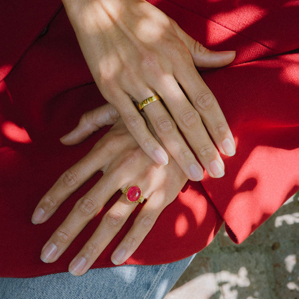 Starling 9.10ct Vibrant Pink Mahenge Spinel And Diamond Ring