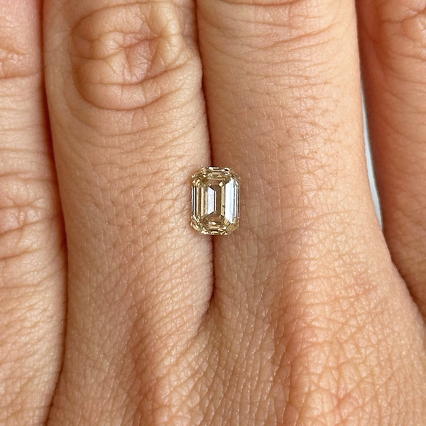 Starling BESPOKE 1.04CT LIGHT BROWN EMERALD CUT DIAMOND