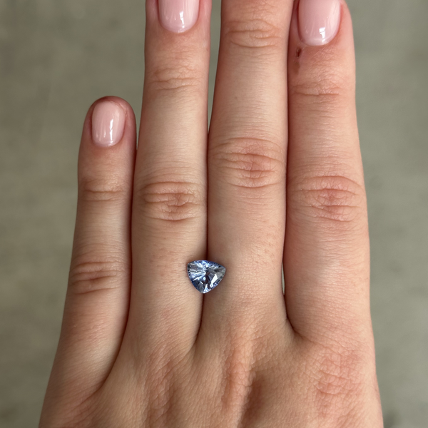 Starling Bespoke 1.85ct Light Blue Sapphire Trilliant Cut