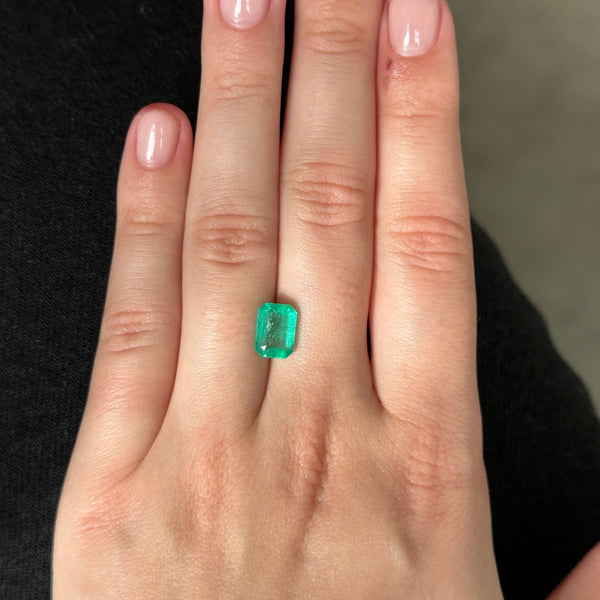 Starling Bespoke 1.91ct Colombian Emerald Emerald Cut