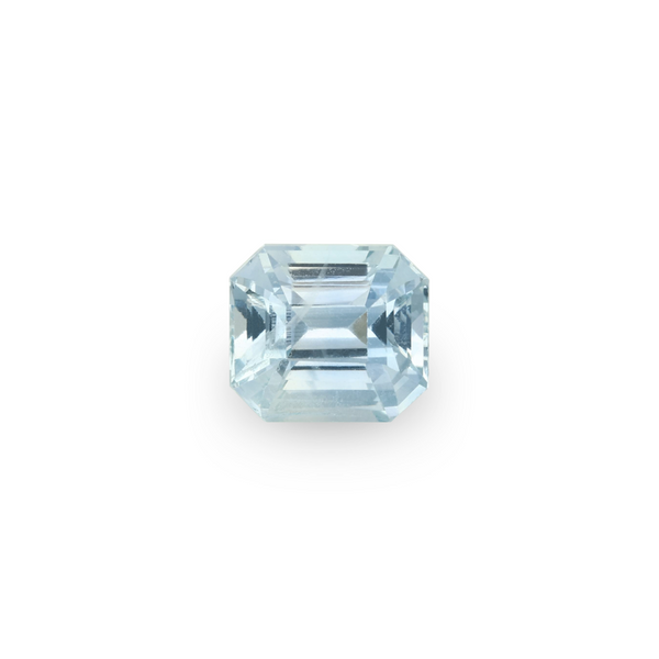 starling Bespoke 2.58ct Pale Light Blue Sapphire Asscher Cut