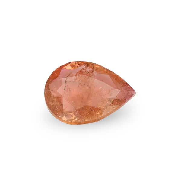 starling Bespoke 3.56ct Pinkish Orange Tourmaline Pear Cut
