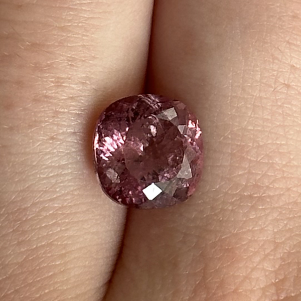 Starling Bespoke 3.64ct Purplish-Pink Rhodolite Garnet Cushion Cut