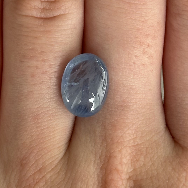 Starling Bespoke 8.30ct Grayish Blue Sapphire Cabochon