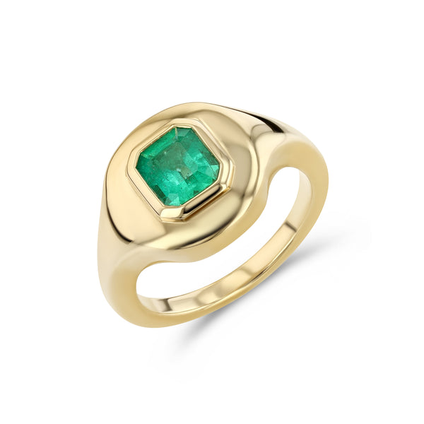 starling 0.67CT MUZO EMERALD RIPPLE RING