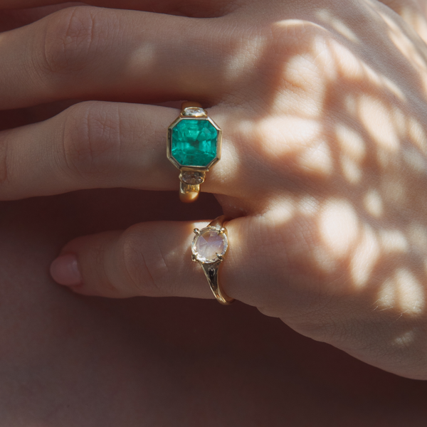 Starling 0.81ct Sapphire Rose Cut Lark Ring