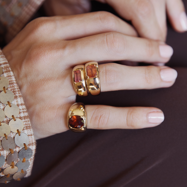 Starling 0.98ct Imperial Topaz Step Cut Cloud Ring