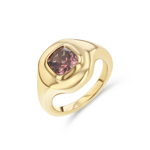 starling 1.06CT CLAY PINK SAPPHIRE RIPPLE RING