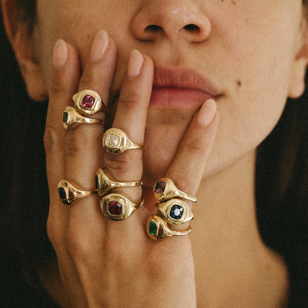 Starling 1.10CT PINK SPINEL RIPPLE RING