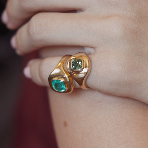 Starling 1.22CT MUZO EMERALD RIPPLE RING