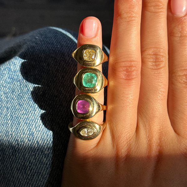 Starling 1.22CT MUZO EMERALD RIPPLE RING