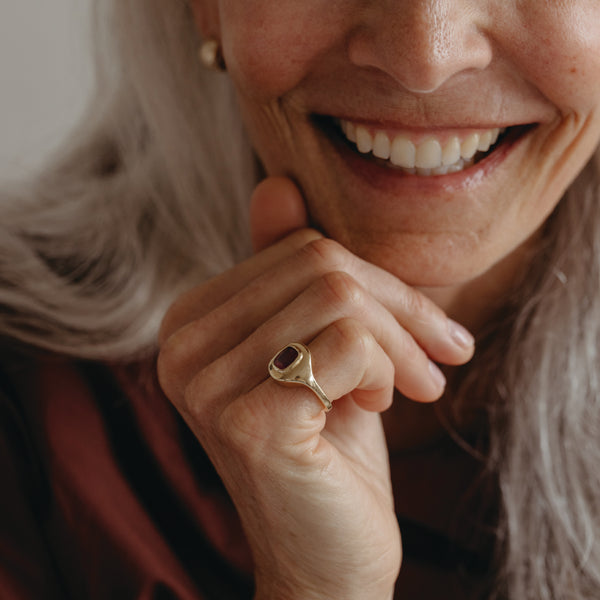 Starling 1.36CT PINK TOURMALINE RIPPLE RING