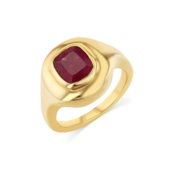 starling 1.36CT PINK TOURMALINE RIPPLE RING