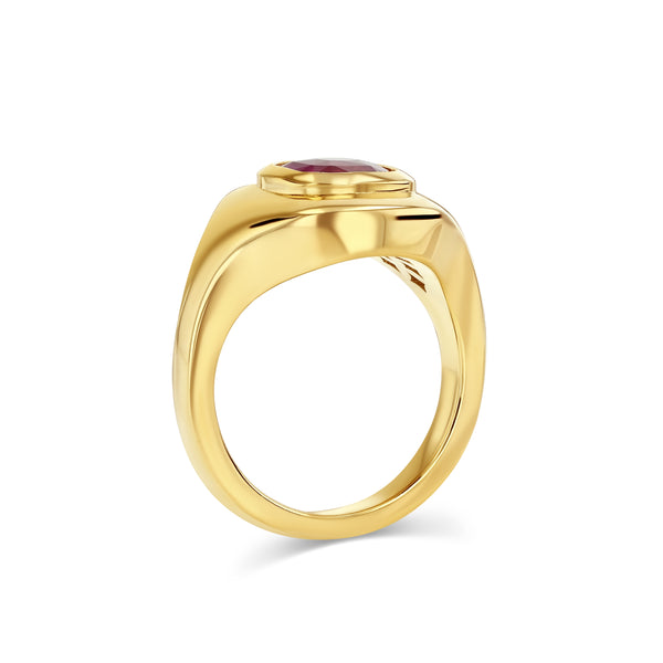Starling 1.48CT PINK SAPPHIRE RIPPLE RING