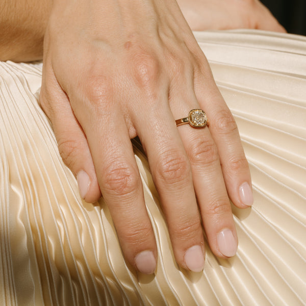 Starling 1.51ct Cushion Diamond Basket Ring