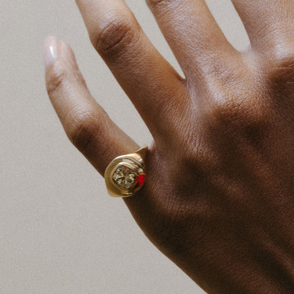 Starling 1.54CT GROSSULAR GARNET RIPPLE RING