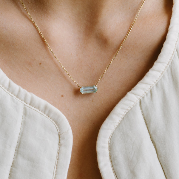 Starling 1.98ct Mint Beryl Prong Necklace