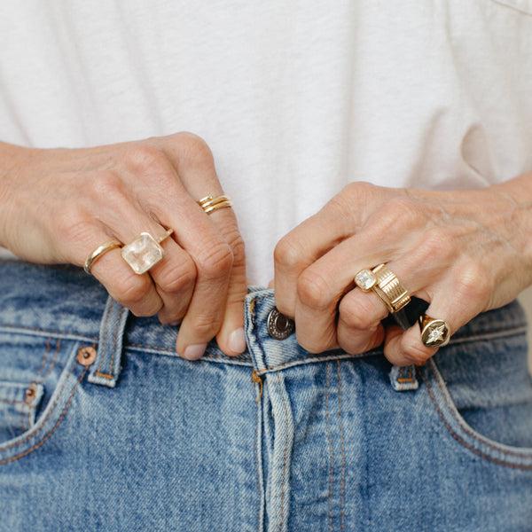 Starling 12.99CT PINK BERYL BEZEL RING