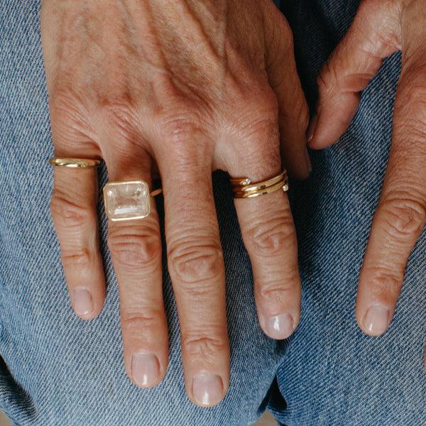 Starling 12.99CT PINK BERYL BEZEL RING