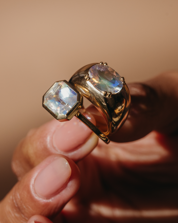 Starling 2.36ct Moonstone Double-Prong Cloud Ring