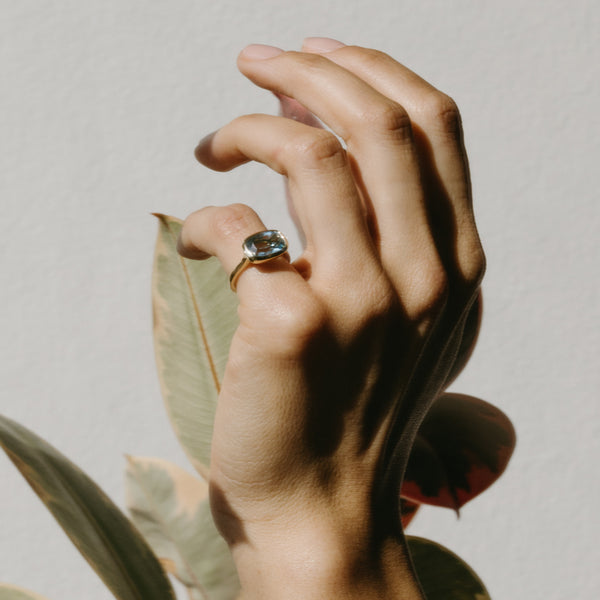 Starling 2.84ct Aquamarine Bezel Ring