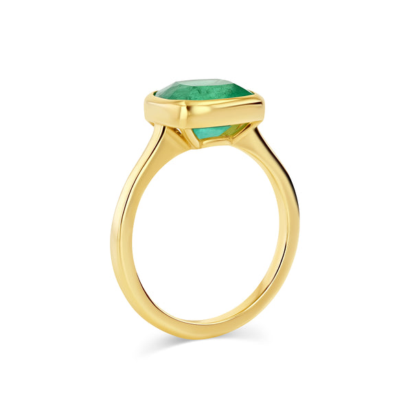Starling 2.87ct Emerald Bezel Ring