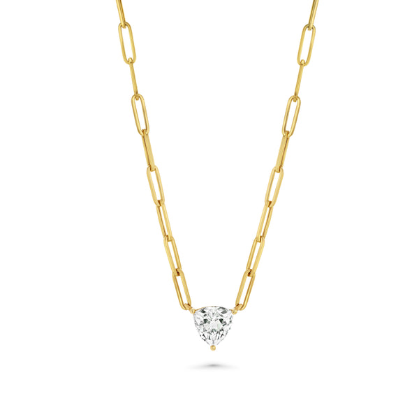 starling 2.90CT WHITE BERYL TRILLION NECKLACE