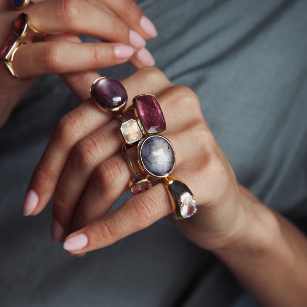 Starling 24.1ct Star Ruby Cabochon Bezel Ring