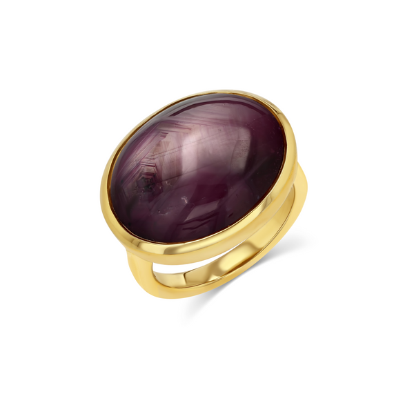 starling 24.1ct Star Ruby Cabochon Bezel Ring