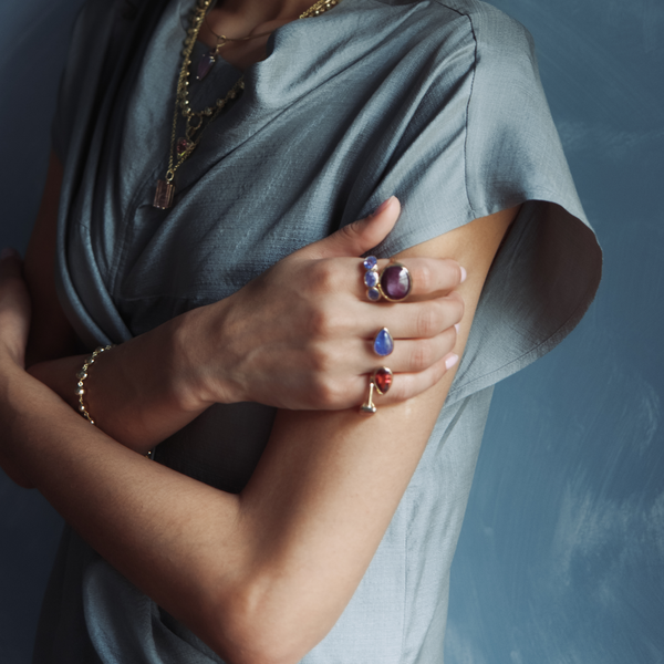 Starling 29ct Star Ruby Cabochon Bezel Ring