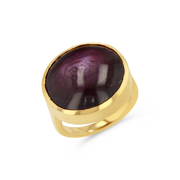 starling 29ct Star Ruby Cabochon Bezel Ring