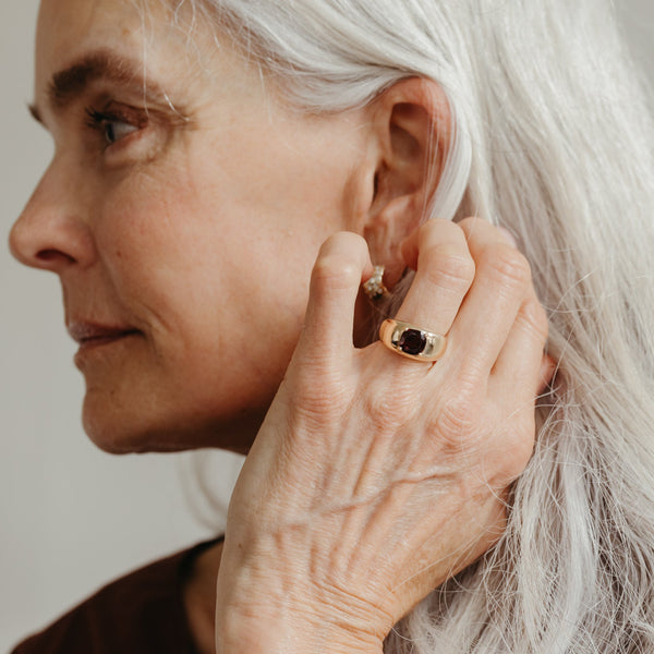 Starling 2CT GARNET CUSHION CLOUD RING