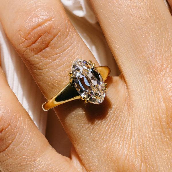 Starling 3.03ct Moval Lab Diamond Dove Ring