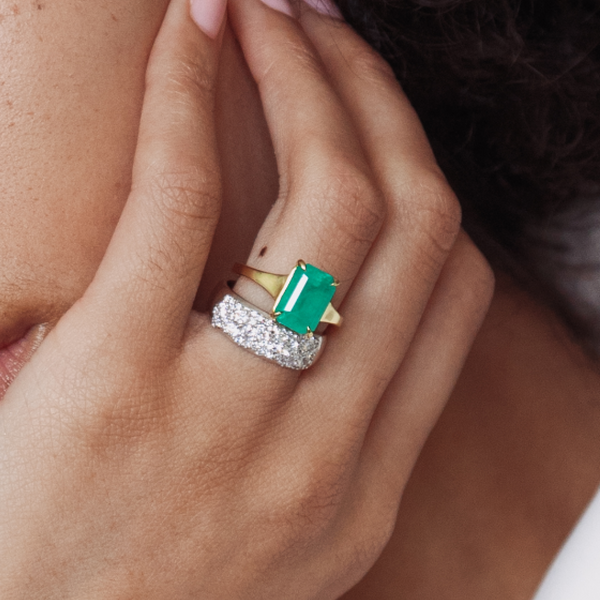 Starling 3.48ct Emerald Lark Ring