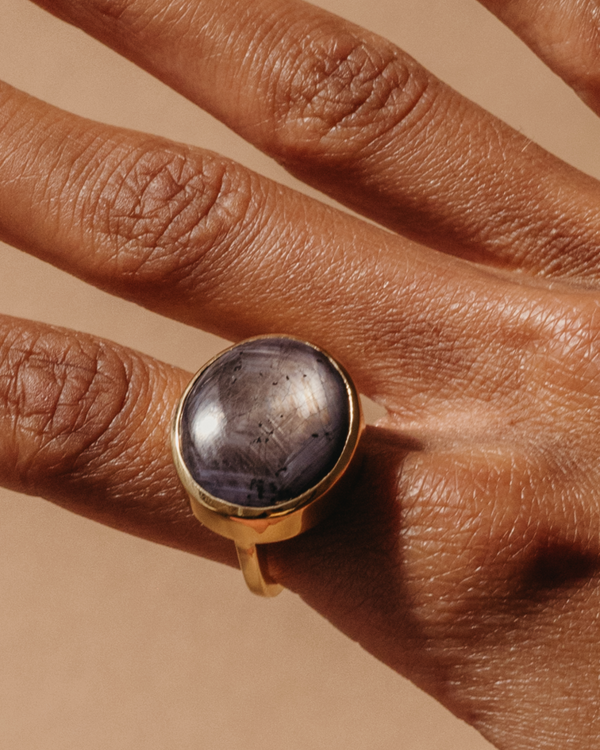 Starling 33.52ct Star Sapphire Cabochon Bezel Ring