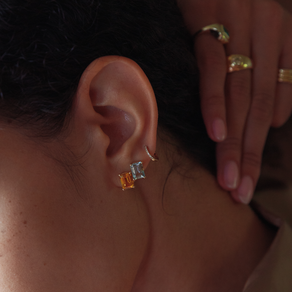 Starling 3tcw Citrine Prong Set Stud Earrings