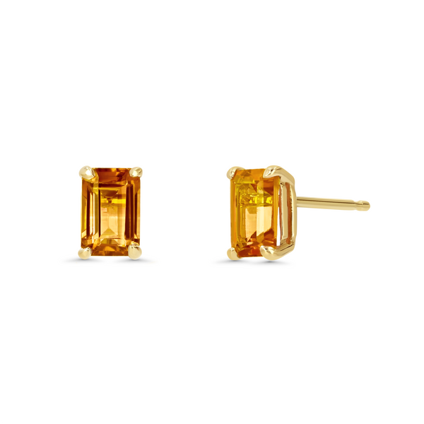 starling 3tcw Citrine Prong Set Stud Earrings