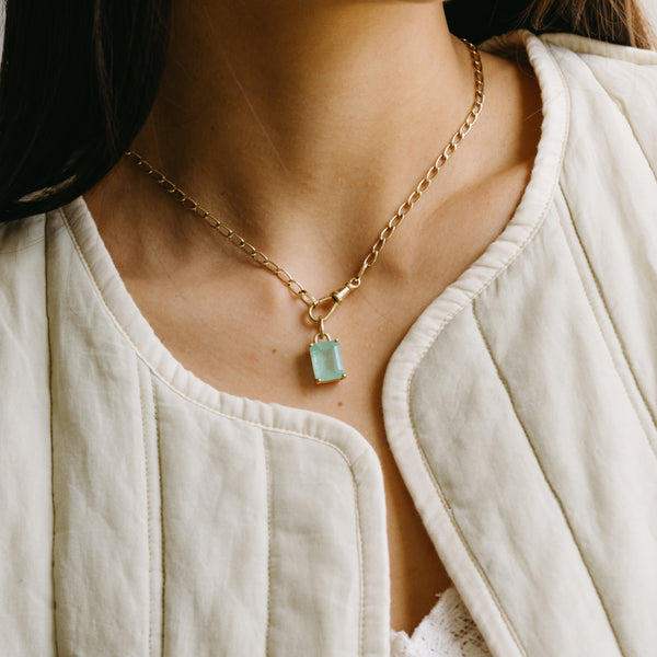 Starling 4.47ct Seafoam Beryl Prong Set Charm