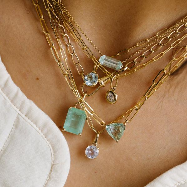 Starling 4.47ct Seafoam Beryl Prong Set Charm