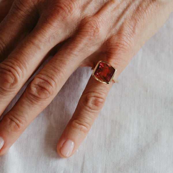 Starling 6.22CT BRAZILIAN PINK TOURMALINE RING