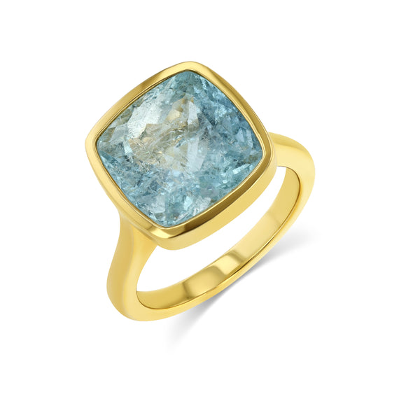 starling 6.98ct Aquamarine Bezel Set Ring