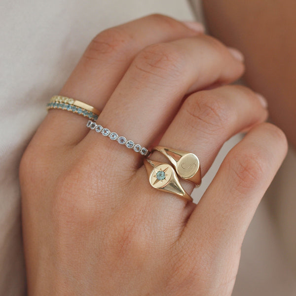 Starling ALEXANDRITE NORTH STAR SIGNET RING