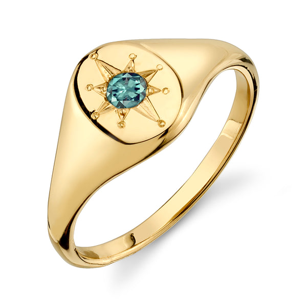 starling ALEXANDRITE NORTH STAR SIGNET RING