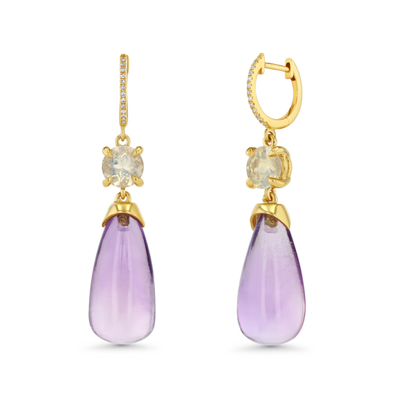 starling Amethyst & Moonstone Drops