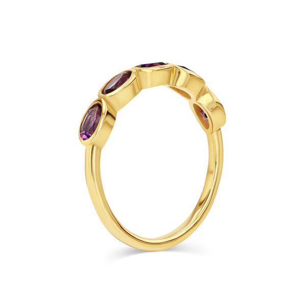 Starling AMETHYST OVAL BEZEL RING