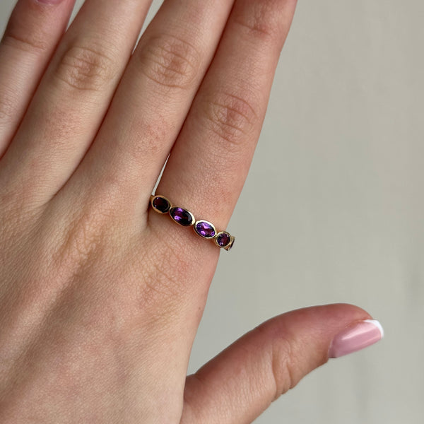 Starling AMETHYST OVAL BEZEL RING